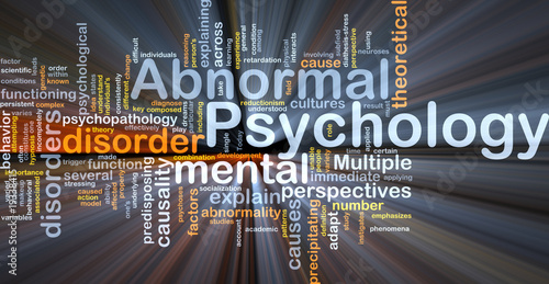 Abnormal psychology background concept glowing