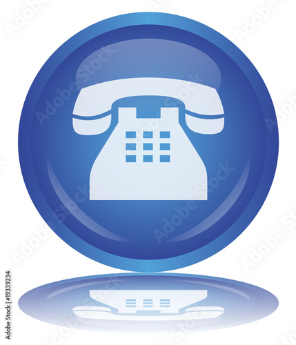 Bouton Téléphone (Contact Information Service Clients Vecteur)