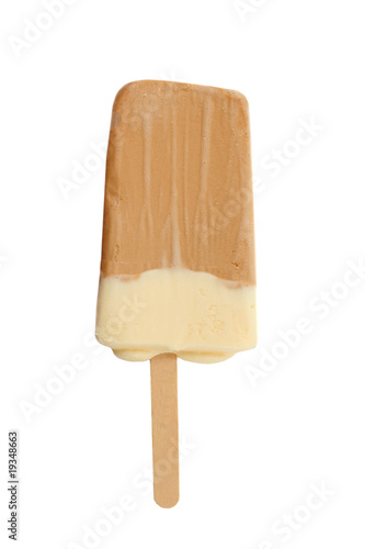 Caramel ice cream bar on a stick