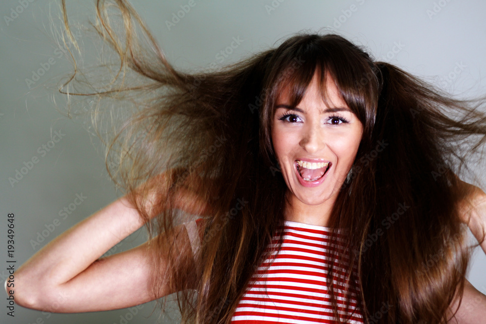 Fototapeta premium Glamour Portrait of sexy woman on dark background