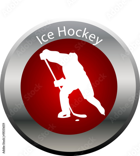 winter game button ice hockey