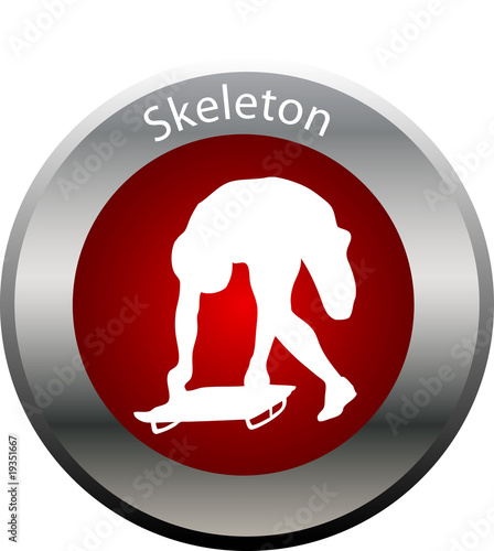 winter game button skeleton