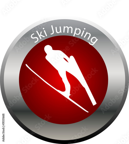 winter game button ski jumping