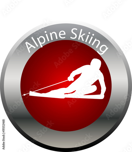 winter game button alpine skiing