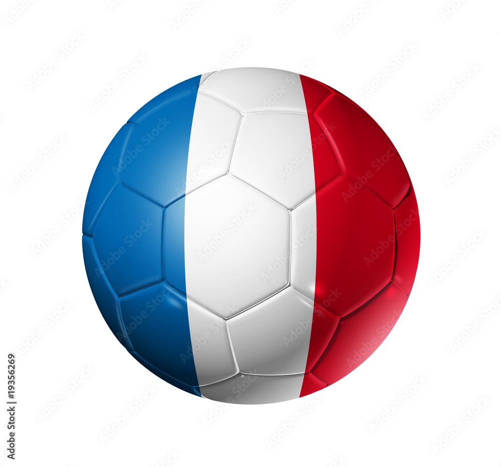 Soccer football ball with France flag Soccer football ball with France flag