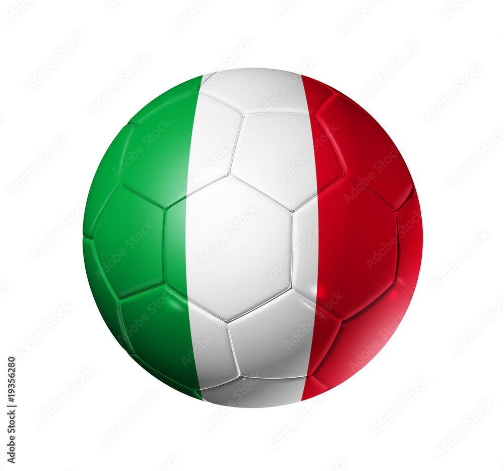 Soccer football ball with Italy flag Soccer football ball with Italy flag