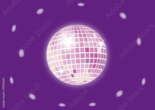 Discokugel lila