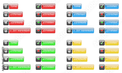 Buttonset Webshop 4 Farben