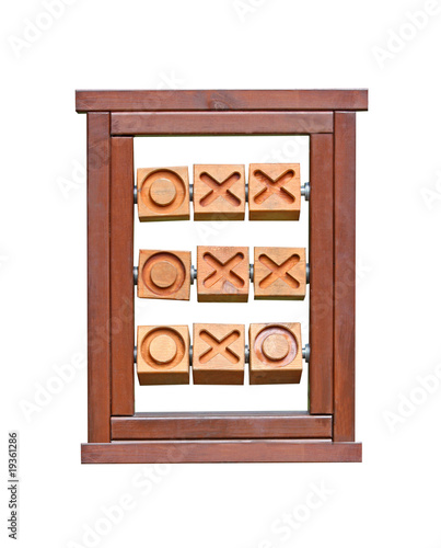 A Wooden Frame for Playing Noughts and Crosses.