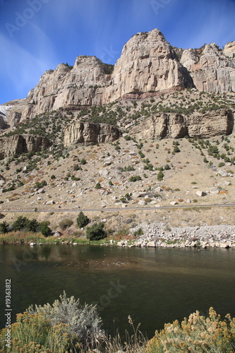 Mountain Range and River - Wyoming