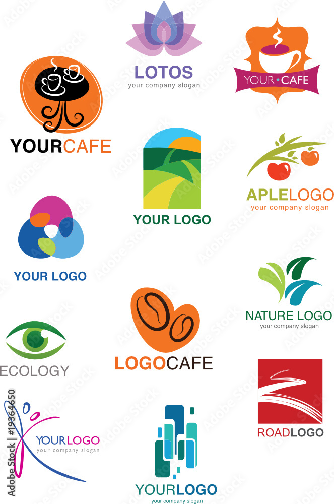 collection of many different icons and logos