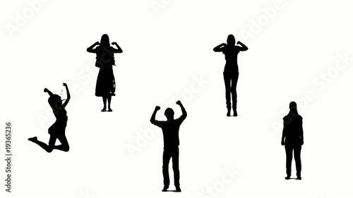 Motion slow sillhouette jumpers