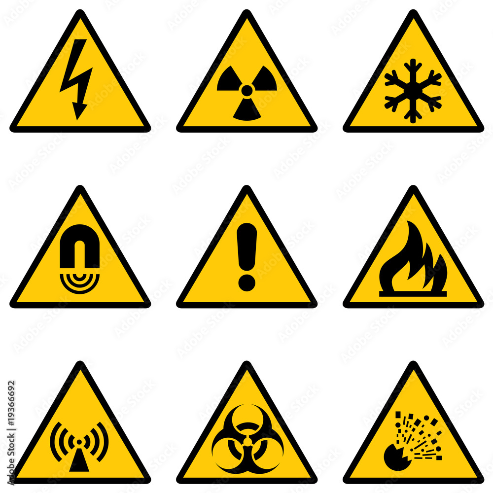vector set of warning signs vector set of warning signs