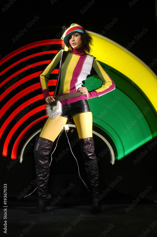 Fashion girl very stylish dancer is posing Fashion girl very stylish dancer is posing