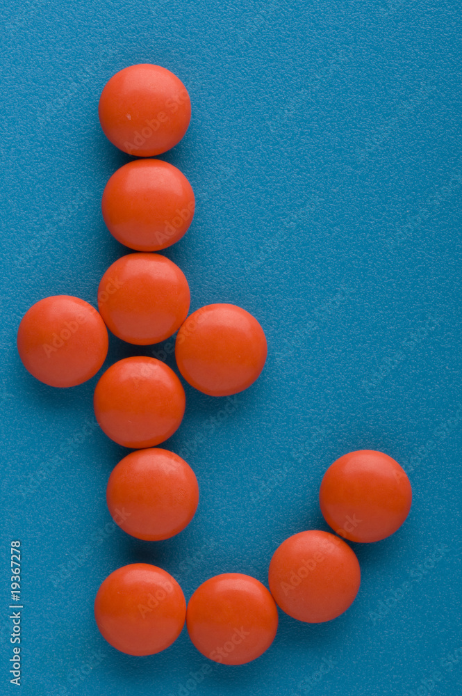Red Tablets on blue Red Tablets on blue