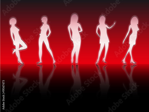 sexy girls silhouettes