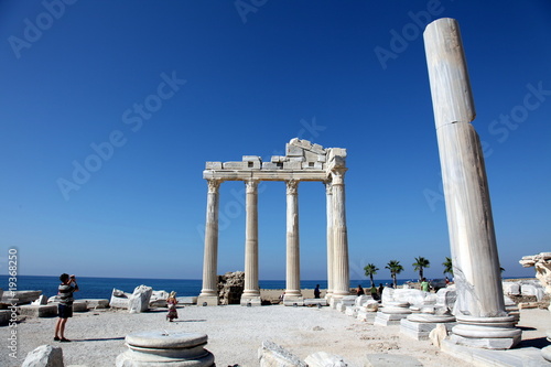 Ancient Temple fo Apollo on the Mediterranien Sea photo