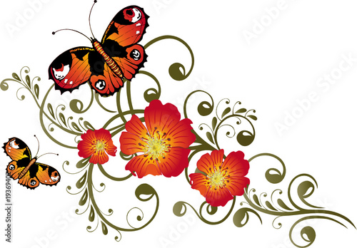 Frühling, Sommer, Blumen, Blüten, Ranke, flowers, floral