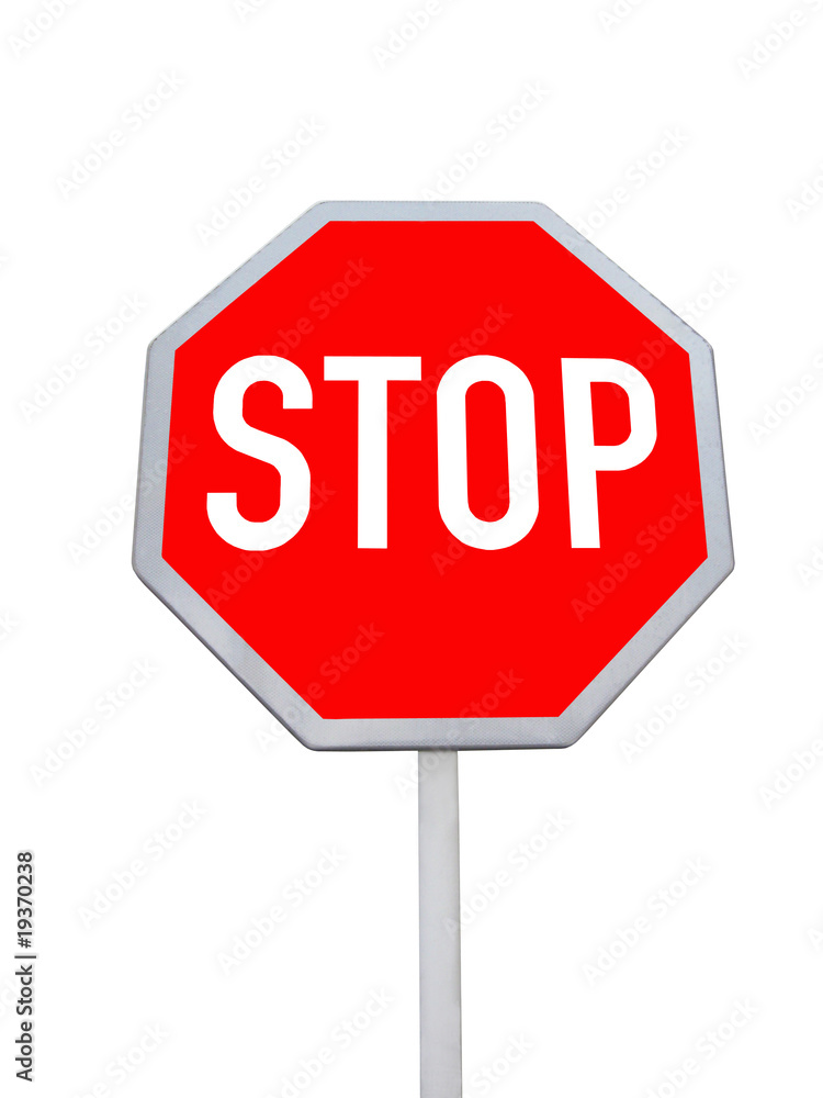 stop security road sign, red color, isolated stop security road sign, red color, isolated