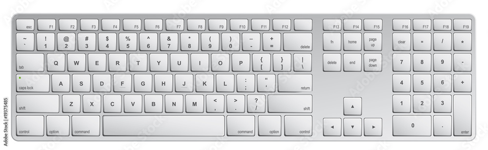 aluminium keyboard [vector in CMYK]