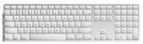 aluminium keyboard [vector in CMYK]