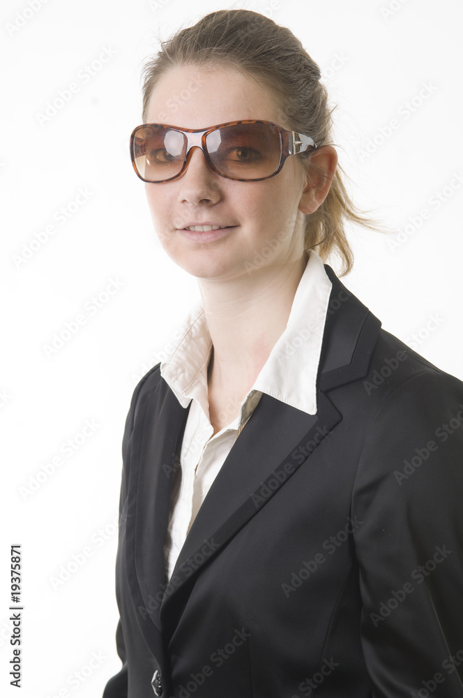 young businesswoman with sunglasses