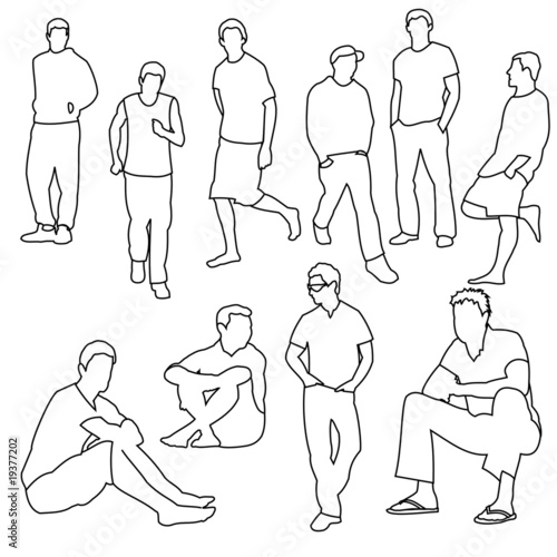 Men Casual Line Style Set