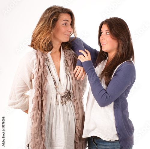 Mother and teenage daughter...