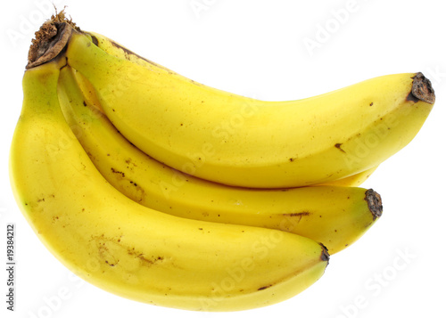 bananes mûres fond blanc