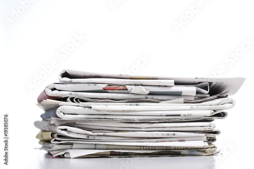 Wallpaper Mural pile of newspaper with white background Torontodigital.ca