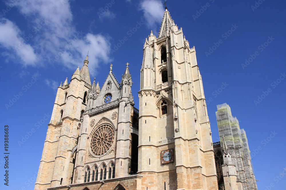 Cathedral church in Leon, Spain