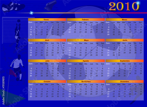 Calendario 2010 Futbol