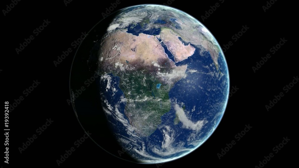 Rotating Planet Earth CG animation over black (HD 1080i) Rotating Planet Earth CG animation over black (HD 1080i)