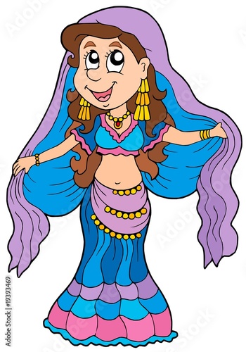 Cartoon belly dancer