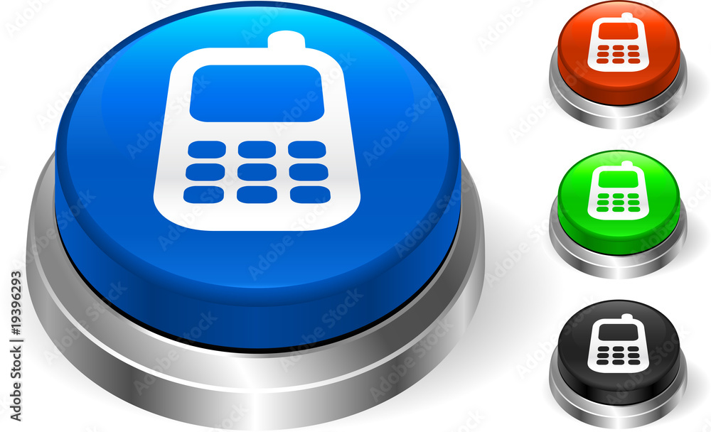 Cell Phone Icon on Internet Button Cell Phone Icon on Internet Button
