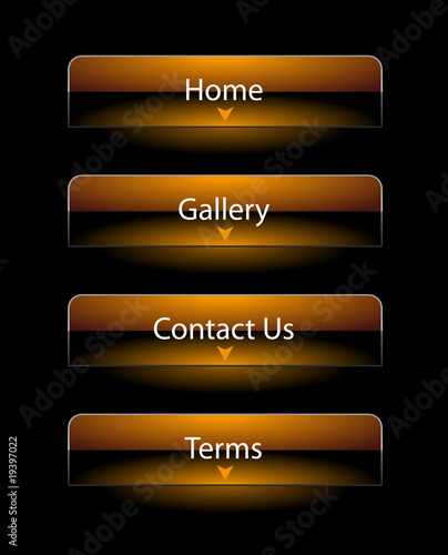 orange web buttons