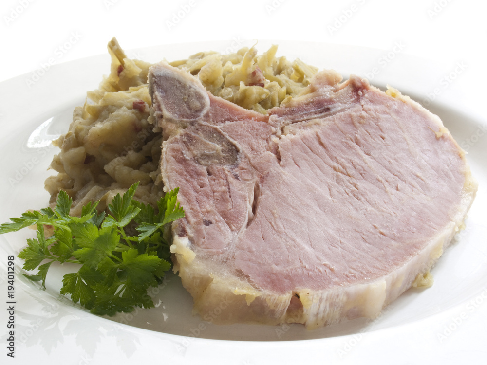 Kasseler mit sauren Bohnen Kasseler mit sauren Bohnen