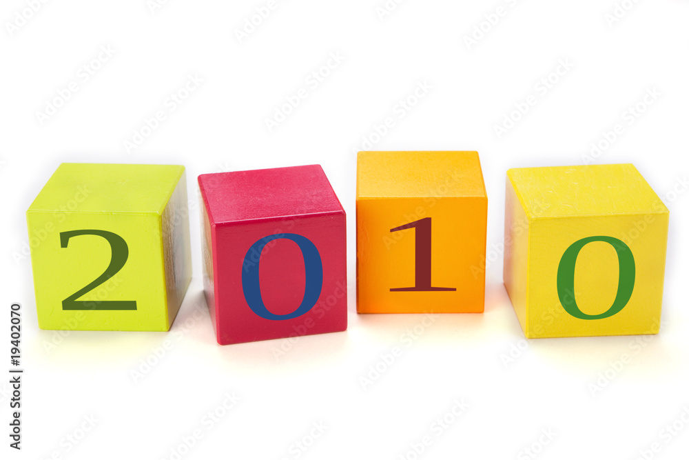 New Year 2010 (multi-colored blocks isolated on white) New Year 2010 (multi-colored blocks isolated on white)