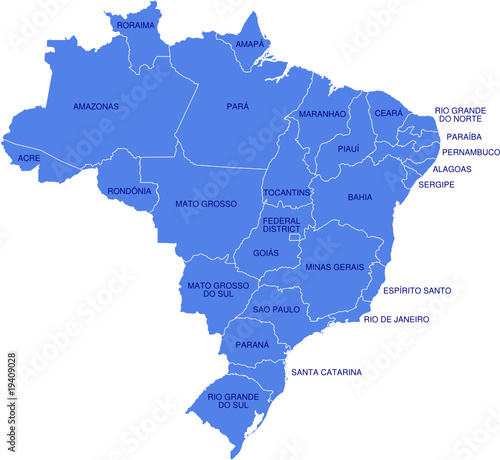 Brasilien - Karte der Provinzen