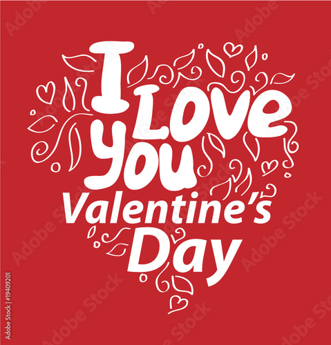 Holidays poster for Valentine's day. Design template card.