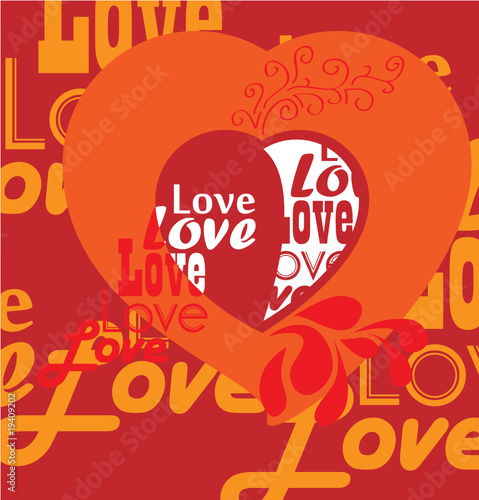 Holidays poster for Valentine's day. Design template card.