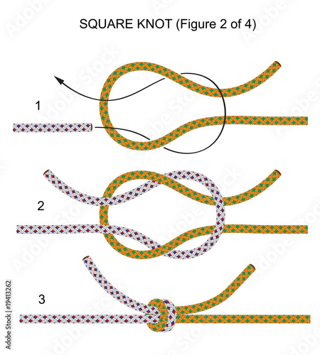 Square knot (illustration 2 of 4)