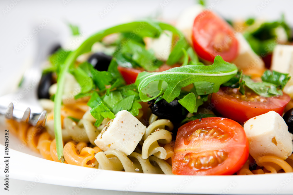 Salad with pasta and feta