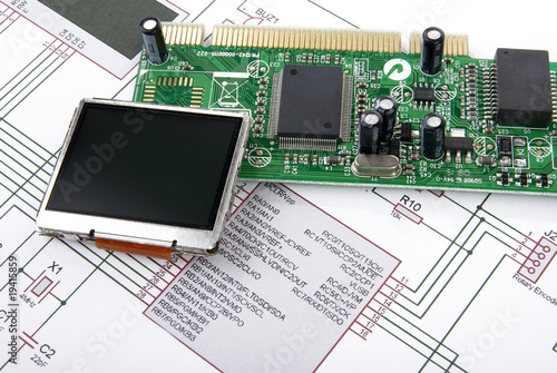Display and circuit board with schematic
