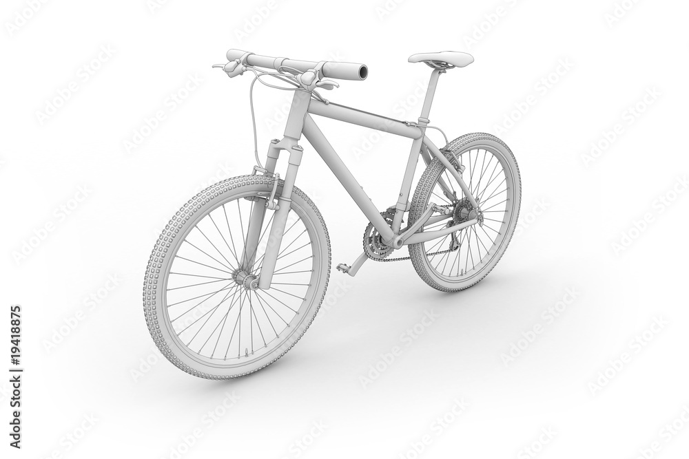 Mountainbike - isolated on white