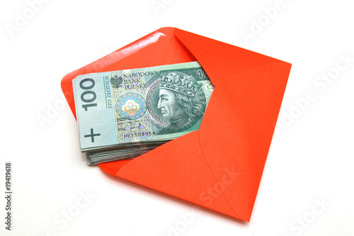 Polish money in envelope