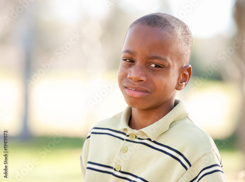 Young Melancholy African Am...