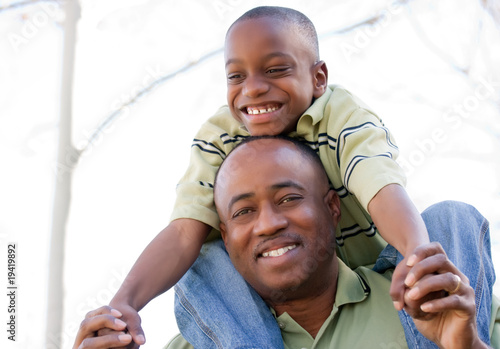 African American Man and Ch...
