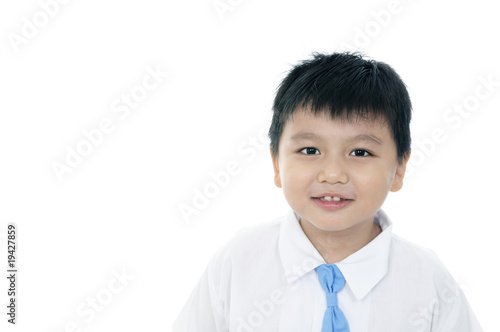 Portrait of a cheerful elementary schoolboy