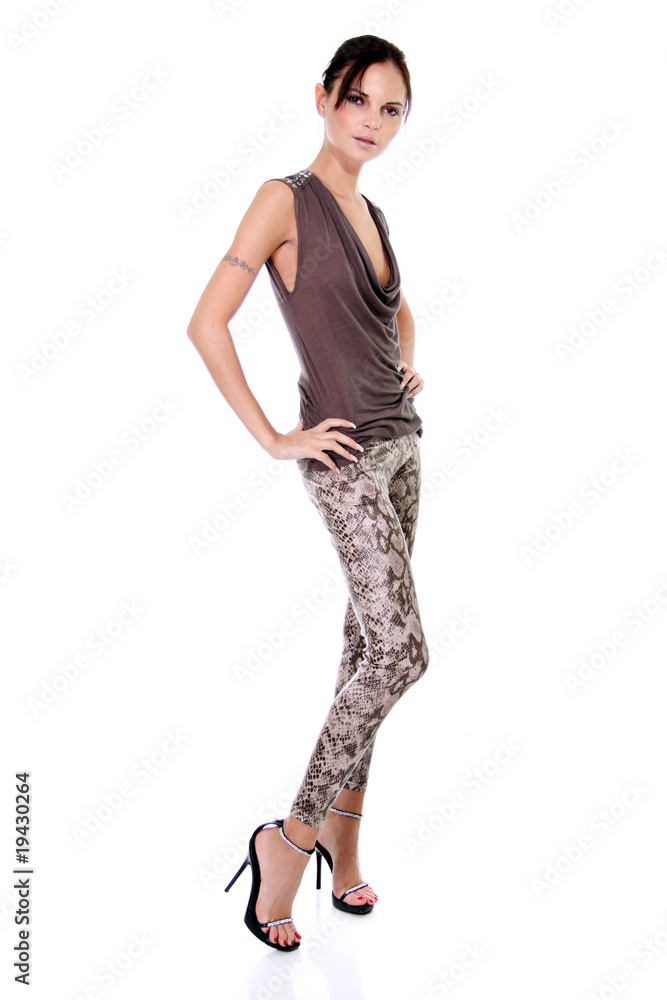 Fototapeta premium Full length portrait of an attractive woman